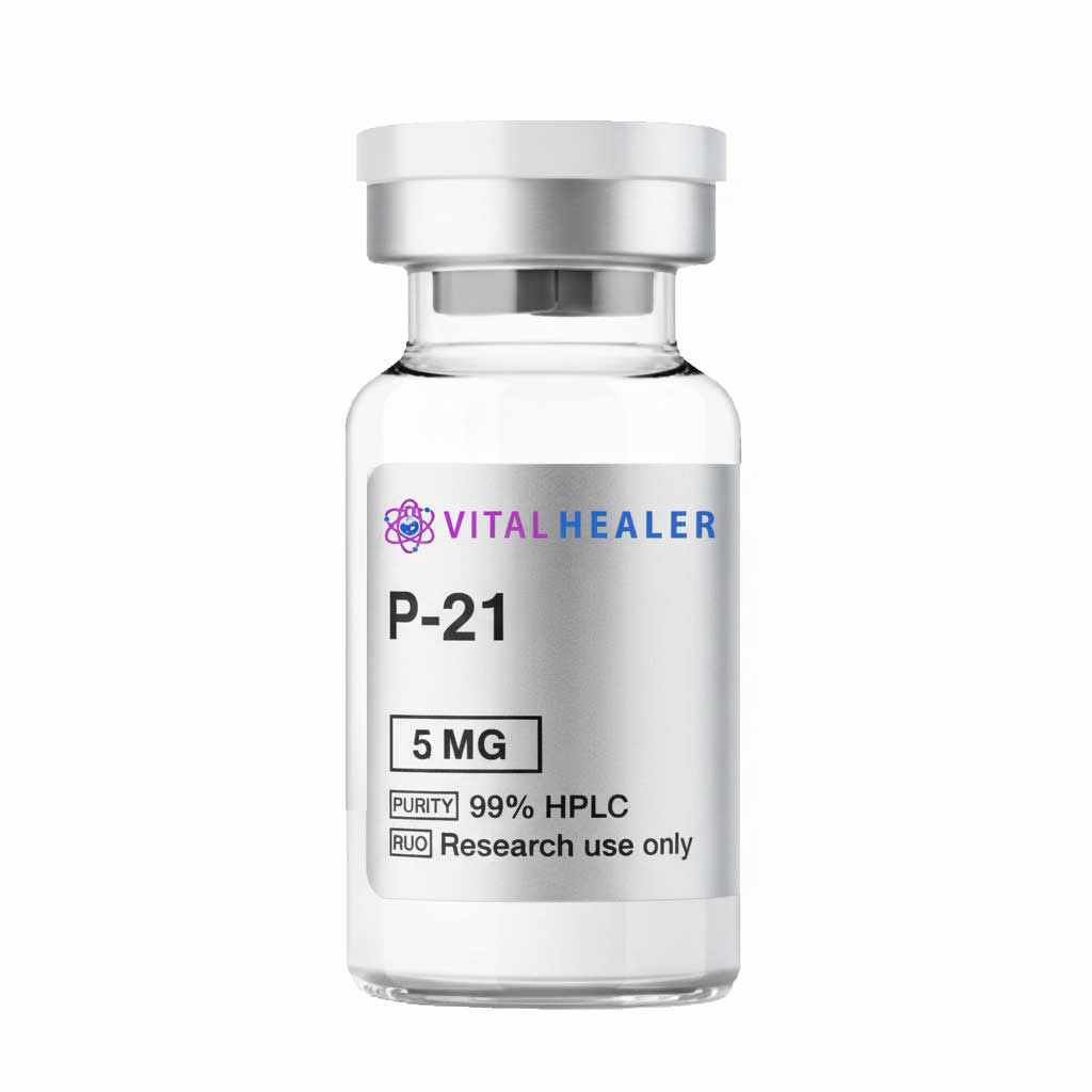 P21 research peptide vial