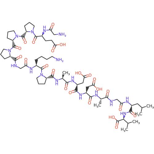 BPC-157 Chemical Structure - 15 Amino Acid Sequence