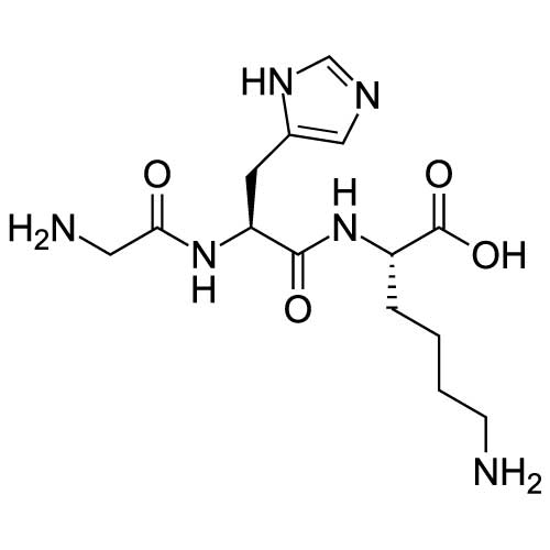 GHK-Cu Chemical Structure - Glycyl-L-Histidyl-L-Lysine Copper Complex